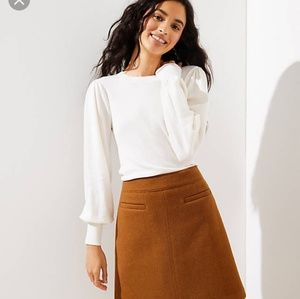 Loft Petite Puff Sleeve Sweater
